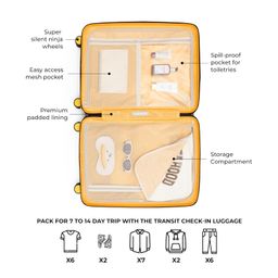 mokobara The Transit Luggage|65L Capacity TSA Lock Silent Ninja Wheels Telescopic Handle Polycarbonate Hardshell|Ideal for Travel & Weekend Getaways (Black 2.0 Check-in Medium) image 4