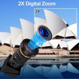 MMlove 4K UHD 30FPS Webcam, 10x Optical Zoom, Manual Focus Zoom, USB/HDMI Dual Output, 5-50mm Lens, 3840x2160 Resolution, PC Streaming, Conference/Classes, Raspberry Pi image 5