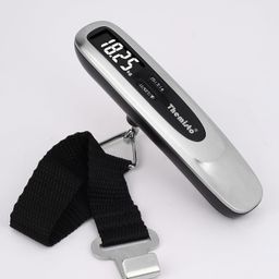Themisto TH-WS11 Digital Luggage Scale with Target Value Setting (50kg), Silver image 1