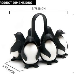 PUNO Penguin-Shaped Boiled Egg Cooker, 3-in-1 Cook, Store and Serve Egg Holder for Making Soft or Hard Boiled Eggs, Holds 6 Eggs for Easy Cooking and Fridge Storage. image 5
