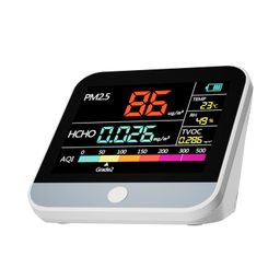 13 in 1 Air Quality Monitor Indoor, with PM1/PM2.5/PM10/Particle Counter/AQI/Humidity/TVOC/Formaldehyde/Temperature Air Quality Tester for Home, Office, Portable Air Quality Tester image 1