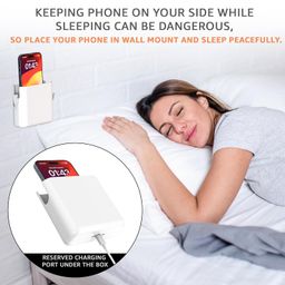 Elv Wall Mounted Mobile Holder Case for Mobile Phones with Strong Adhesive Strips | Remote Wall Mount Mobile Stand/Multi-Purpose Stand for Phone Charging (White) image 5
