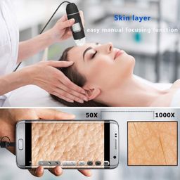 Portable USB Digital Microscope 40X-1000X Electron Microscope with 8 LED Light Metal Stand for Windows 7/8/10, Mac, Android with OTG, Linux (MM-3IN1-DMS) image 5