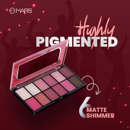MARS 12 Shades Dance of Joy Eyeshadow Palette | Highly Pigmented and Blendable | Multicolor | Matte and Shimmer Finish 01-Multicolor (13.2g) (Shade-02) image 2