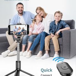 kzomKzoo Selfie Stick Tripod with Detachable Wireless Remote, 4 in 1 Extendable Portable Bluetooth Selfie Stick & Phone Tripod Stand Compatible with Gopro, iPhone/Samsung/Huawei, etc. image 3
