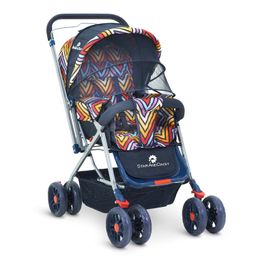 StarAndDaisy Stroller for Boy & Girl 0 to 3 Years / Baby Stroller with Lightweight / Foldable Pram for Baby with 3-Point Safety Harness, Adjustable Backrest, 360° Swivel Wheel, Reversible Handlebar, Extended Mosquito Net (Vibrant) image 1