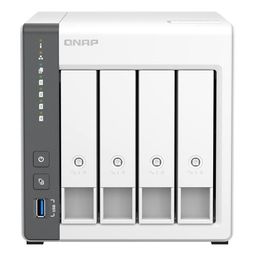 QNAP TS-433-4G 4 Bay NAS with Quad-core Processor, 4 GB DDR4 RAM and 2.5GbE + GbE LAN Network (Diskless) White image 1