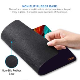 Tizum Mouse Pad/Computer Mouse Mat with Anti-Slip Rubber Base | Smooth Mouse Control | Spill-Resistant Surface for Laptop, Notebook, MacBook, Gaming, Laser/Optical Mouse, 9.4 x 7.9, Multicolored image 4