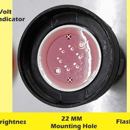 Teper 2-RAFB 1111 Flash Display,Panel Indicator Light Measuring Range 220 V AC,22 mm Plastic Body Indicator Light(Round,Atom,Blue) Pack of 2 image 5