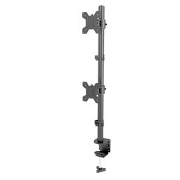 Gitru Dual Monitor Vertical Desk Mount, Free Stand for 2 Screens 14-27 Inch, VESA 75x75mm, 100x100mm, C Clamp Type (Dual(2) Monitor Vertical Clam-) image 1
