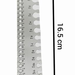 Hope Kart Kristeel SWG Standard Wire Gauge Flat Ruler Type Plate Meter Measuring Tool Scale manual machine with Size Chart, Stainless Steel, Round, 8.5 cm, Pack of 1 image 3