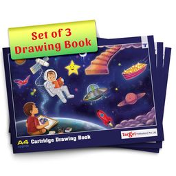A4 Drawing Books | 34 White Blank Unruled Pages | Approx 29.5 x 21 cm Size | Soft Cover | Plain Sketch Pad for Kids, Students & Artists | Drawing Copy for Sketching, Colouring & Painting | Pack of 3 image 1