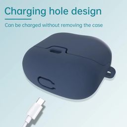 Printme Compatible for Boult Audio Z40 Case Cover Silicone, Soft, Anti Scratch, Anti Fall, LED Visible, with Hook and EarTips [Earbuds Not Included] (Black) image 4
