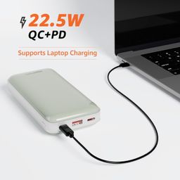 Amazon Basics 20000 mAh 22.5W Ultra Fast Charging Power Bank | Type C Power Delivery (Input & Output) | Quick Charge | Two-Way Fast Charging (Lime) image 3