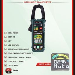 HTC Instrument 20S 600A AC Smart Clamp Meter (T-RMS) with Frequency, Temperature, Capacitance, AC/DC Voltage and built in Flashlight image 2