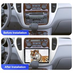 aumume 2+32G Android 12 Double Din Car Stereo for Toyota Highlander 2000-2007 with 9 Inch Touchscreen Radio Built-in Wireless Carplay/Android Auto/GPS/Bluetooth/FM/AUX-in/SWC/Backup Camera image 3