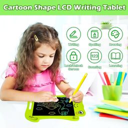 VGRASSP 7.5 Inch Educational Animal Face LCD Writing Tablet Toy for Kids - Reusable Doodle Board with One-Click Erase and Stylus - Learner Drawing Pad - Color and Design As Per Stock (7.5") image 2