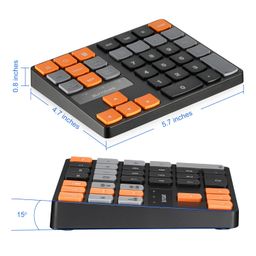 SurnQiee Bluetooth Numeric Keypad, Wireless Number Pad 35-Keys Financial Accounting Rechargeable Number Keyboard for Laptop Desktop, PC, Notebook image 4