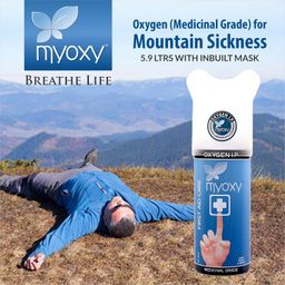 MYOXY Portable Oxygen Can, Portable Canister Of Clean Oxygen With Inbuilt Mask (11.8 Litres, Pack Of 2), Multicolour image 5