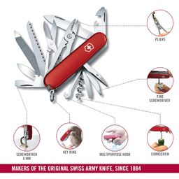 Victorinox Swiss Army Knife - Handyman - 24 Functions, DO-IT-YOURSELF Champion, Multi-utility Tool Gadge - Red, 91 mm image 4