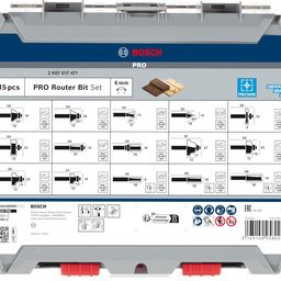 Bosch Professional 15 Pcs Router Bit Set With Mixed Bits, 6Mm Shank Bits, Suitable For Gkf 550 Plam Router And Gof 130 Router image 4