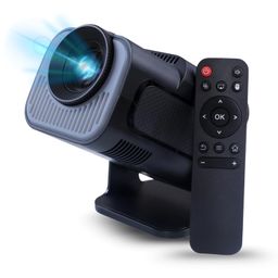 bitechkart Bit470 Mini Projector: 4K Support with 30FPS, 1080P Full Hd, 6000 Lumens, WiFi 6, Bt 5.0, Android 11 with Play Store, 3W Speaker, YouTube, Primevideo, Hotstar, Netflix, 180° Rotation-Black image 1
