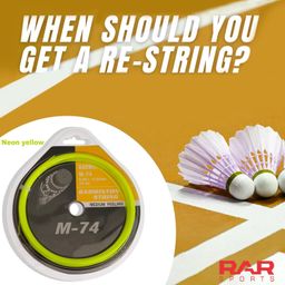 RAR SPORTS Basic Starters Badminton Gut Strings for General Rackets 0.68 Badminton String (Yellow) image 4