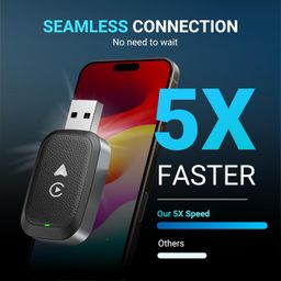 WeFly Wireless Car Play Adapter & Android Auto| 2 in 1 Carplay Adapter Convert Wired to Wireless for Cars with Extension Cable USB & Type C image 2