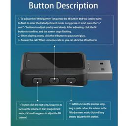 MERISHOPP®BT Car Audio Adapter Practical Parts Compact Sturdy BT 5.3 for Vehicles Auto|Computers/Tablets & Networking | Home Networking & Connectivity | USB Bluetooth Adapters/Dongles image 2