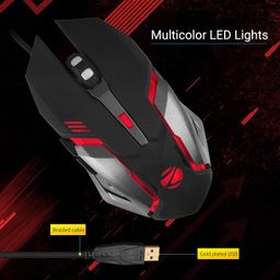 zebronics ZEBRONICS-Transformer-M with a High-Performance Gold-Plated USB Mouse: 6 Buttons, Multi-Color LED Lights,High-Resolution Sensor with max 3600 DPI, and DPI Switch(Black) image 3