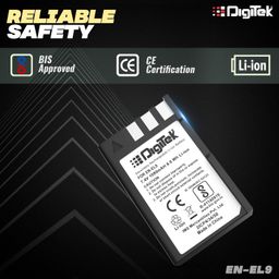 digitek DIGITEK® (ENEL9) Secondary Rechargeable Battery Packs for Digital Camera, Compatibility - D3000, D5000, D40, D50, D60, D6R1, D3X, D40X, SLR image 3