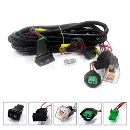 Auto Pearl Foglight Harness LED Indicator Harness Wiring Socket Switch Kit 12V/40A Relay for All Car image 3