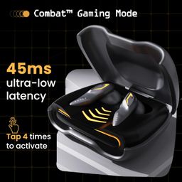 Boult Audio UFO Truly Wireless in Ear Earbuds with 48H Playtime, Built-in App Support, 45ms Low Latency Gaming, 4 Mics ENC, Breathing LEDs, 13mm Bass Drivers Ear Buds TWS, Made in India (Smoky Metal) image 4