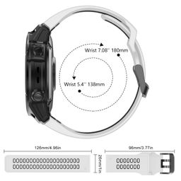 OVERSTEP Compatible with Garmin Fenix 7X Band, 26mm Quick Release Silicone Strap for Fenix 6X/Fenix 6X Pro/Fenix 5/Fenix 5X Plus/Fenix 3/Fenix 3 HR Smartwatch image 5