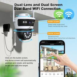 camate your security companion Camate Arc Duo 3+3MP Dual-Lens (2.4/5 Ghz Wi-Fi Connectivity) Wireless CCTV Security Camera | Two Way Talk | Motion Detection | Colored Night VIsion | Support 256 GB sd card, Onvif (WiFi Connectivity) image 3