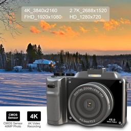 camcordy Vlogging Camera for YouTube,4K Digital Camera,48MP Cameras for Photography with Dual Camera,Autofocus 18X Digital Zoom,Point and Shoot Digital Cameras with 64GB TF Card for Teens Beginners image 2