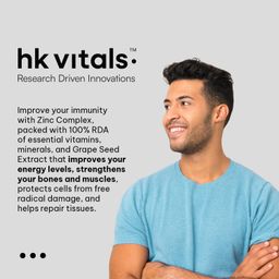 HealthKart hk vitals Zinc Supplements (60 Tablets) | With Vitamin C, Vitamin D3, Multivitamin and Multimineral | Immunity Boosters For Adults image 4