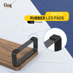 flux Monitor Stand Wooden | Monitor Stand Riser | PC Stand For Desktop Table | , Non Slip, Material: Particle Board & Metal size- (59.5 cm x 20cm x 12cm) Shelf (Walnut brown) image 5