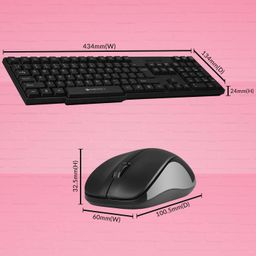 Zebronics Zeb-Companion 107 USB Wireless Keyboard and Mouse Set with Nano Receiver (Black) image 3