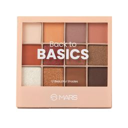 MARS 12 Shades Back to Basics Eyeshadow Palette with Free Applicator | Matte | Shimmer | Beginner Friendly & Long Lasting Eye Shadow Palette (14.4 gm) (Shade-02) image 1