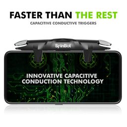 SpinBot BattleMods F1 | Mobile Gaming Triggers for Smartphone | Capacitive Conduction | for BGMI/Free Fire/COD Mobile - (Black) image 3