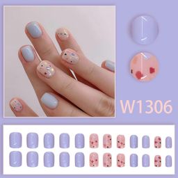 Buddy Jelly Trends Premium Designer 24pcs Stick-on Nails set, with Easy Glue Tab application, Nails are Reusable & Unbreakable (W1306) image 2