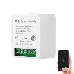 WiFi Smart Light Switch 2 Gang, Compatible with Alexa & Google Home, Dual Channel Smart Relay, DIY Mode, App Remote Control, Timer Function, LAN Control, No Hub Required (1 Pack) image 1