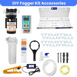 ampereus AMPEREUS® Water Fogger Kit for Cooling – Mist Maker Fogger System with 40 Sprinkler Nozzle, 300 GPD Pump & 65m Pipe | Ideal Fogger Machine for Home Use, and Dairy Farm (Nozzle Distance 1.4m) image 2