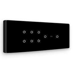 Smart Wifi Switch Board: 8 x Switch Module. Touch Control, Remote, App Control. Voice Control with Alexa & Assistant. Smart Touch Switch Board For Home Automation (Black) image 1