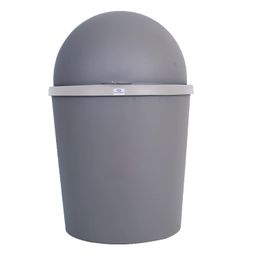 Heart Home Table Dustbin|Plastic Swinging Lid Waste Storage Garbage Bin|Desktop Trash Can For Study Table, Office(Gray) image 2