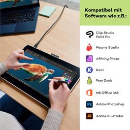 Wacom One Fhd Dth 134 Creative Graphic Tablet with Pen Display,Designing Tablet with Screen,13.3" & Ud Pen Tablet Compatible with All Os,Perfect for Photo/Video Editing,Graphics & Design Work.-White image 5