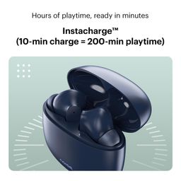 Noise Buds VS104 Truly Wireless Earbuds with 45H of Playtime, Quad Mic with ENC, Instacharge(10 min=200 min), 13mm Driver,Low Latency, BT v5.2 (Midnight Blue) image 5