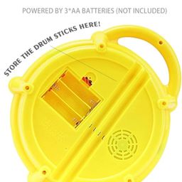 JK WORLD® Flash Drum with 3D Lights and Music Multi Color for 1 2 3 4 Year Old Boy Girl ( Battery NOT Included) image 4