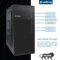voltriq Consumer Series High Performance Desktop Computer, 24 Inch Monitor with Intel 12th Generation Core i5, 16GB RAM | 512GB NVMe SSD with Wired Keyboard & Mouse, 1 Year Warranty image 4